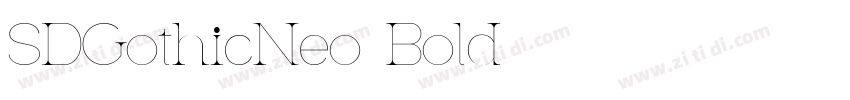 SDGothicNeo Bold字体转换